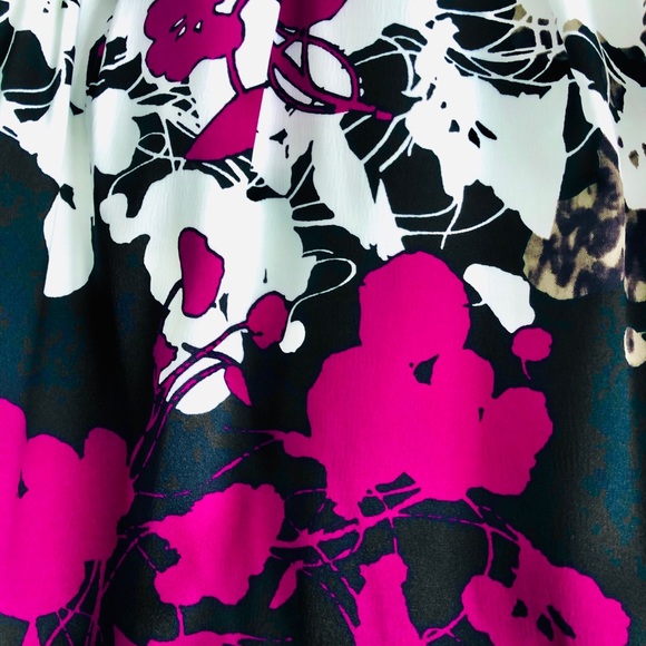 Tahari Malia Dress Sheath Floral Print Magenta 6 - Picture 15 of 16
